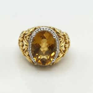 NWOT Stunning Victoria Wieck Estate Genuine Honey Citrine Ring